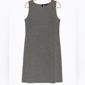 Ann Taylor Black & White Geometric Sheath Dress | Size Medium | Classic & Chic